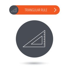 Triangular ruler icon Straightedge sign N20