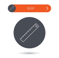 Ruler icon Straightedge sign N12