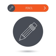Pencil icon Drawing tool sign N33