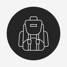 backpack line icon N8