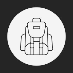 backpack line icon N10