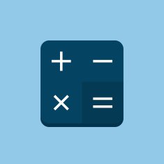 Calculator icon modern minimal flat design style vector illustration