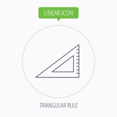 Triangular ruler icon Straightedge sign N22