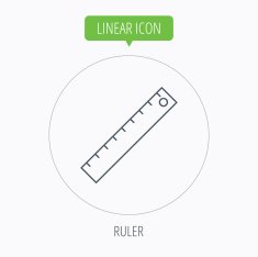 Ruler icon Straightedge sign N13