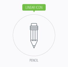 Pencil icon Drawing tool sign N35