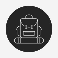 backpack line icon N16