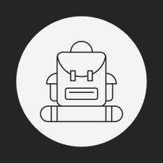 backpack line icon N18