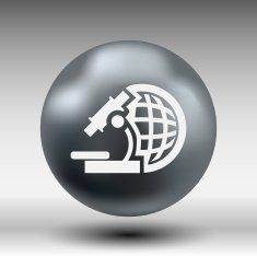 microscope icon scientist virus isolated graphic technology N7