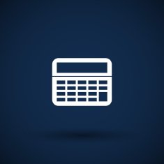Vector Calculator Icon isolated displa mathematics N9