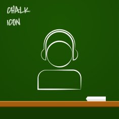 icon of head in headphones N2