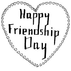 Doodle hand drawn design for a friendship day