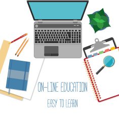 Web banner concept for online education N3