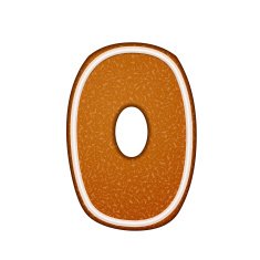 3d lovely gingerbread cookie number 0