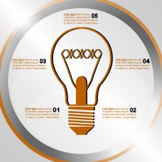 Lamp element vector infographics