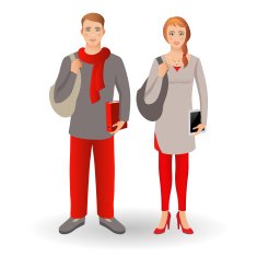 Portrait of happy smiling student or young man standing