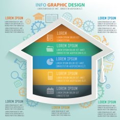 Education info graphic design clean vector N5