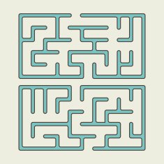 lovely blue square maze