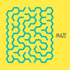 modern hexagon labyrinth