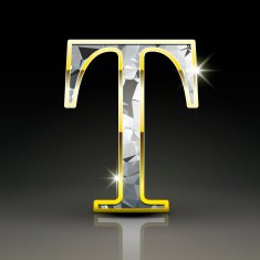 3d gorgeous diamond letter T