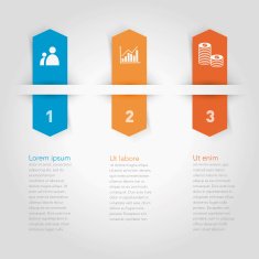Vector Infographics elements Three options