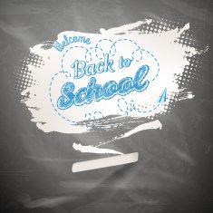 Bubble banner on school board background EPS 10 N3