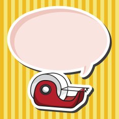 stationary tape dispenser theme elements vector eps N4