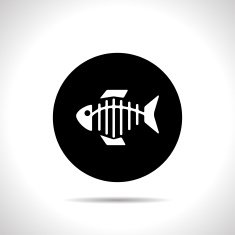 Vector icon of fishbone N10