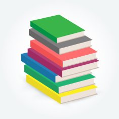 Stack of multi colored books