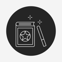 magic book line icon N7