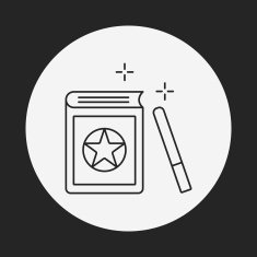 magic book line icon N9