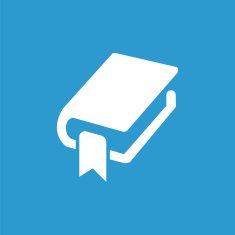 book bookmark icon isolated white on the blue background