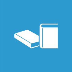 book icon isolated white on the blue background N2