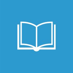 book icon isolated white on the blue background N6