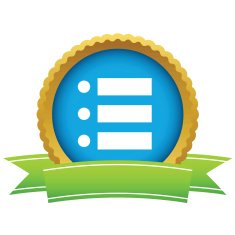 Gold ordinal list logo
