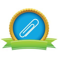 Gold paper clip logo