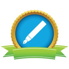 Gold pen logo N2