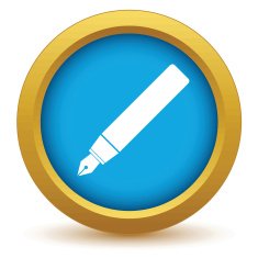 Gold pen icon N2