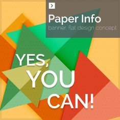 Flat design square banner with slogan N12