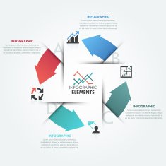Modern infographics options banner N90