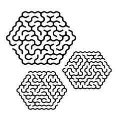 unique hexagon labyrinth set