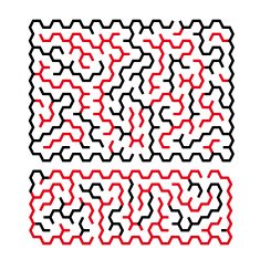 modern hexagon labyrinth set