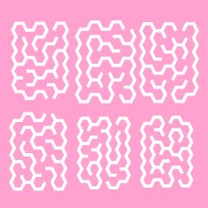 modern hexagon labyrinth set N2