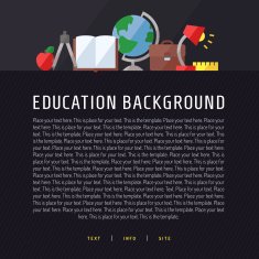 Education and science vector background Modern flat design