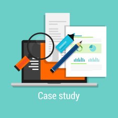 case study studies icon flat laptop magnifier N2