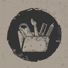 Tool of education design on grunge background vector