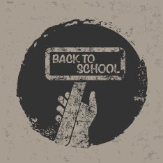 Back to school design on grunge background vector