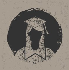 Student design on grunge background vector