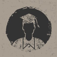 Student design on grunge background vector N2