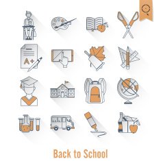 school and education icons N455