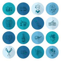 school and education icons N459
